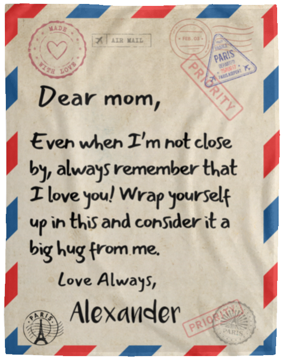 Gifts for Mom - Personalized Mom Blanket - Letter To Mom