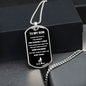 To My Son From Mom | From A Boy to A Man | Dog Tag