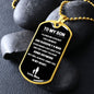 To My Son From Mom | From A Boy to A Man | Dog Tag