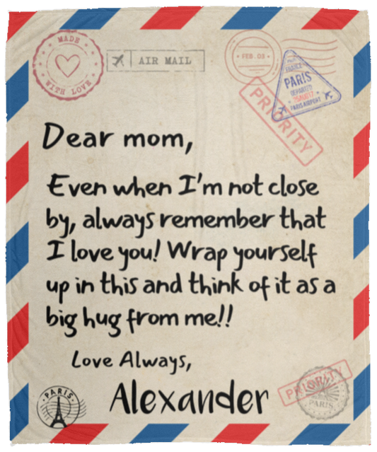 Gifts for Mom - Personalized Mom Blanket - Letter To Mom
