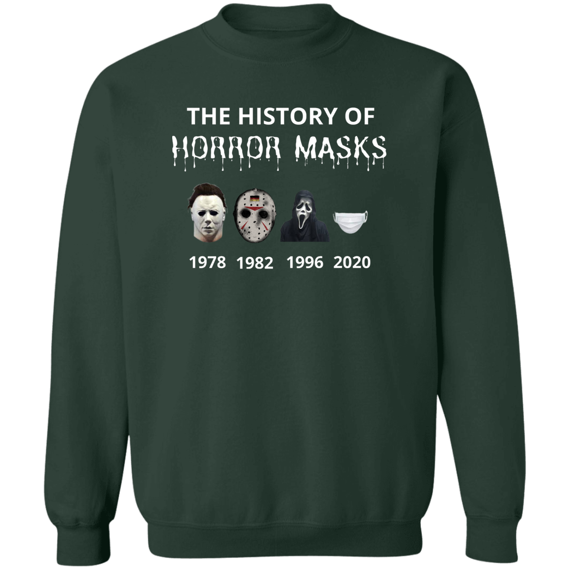 History of Horror Masks Crewneck