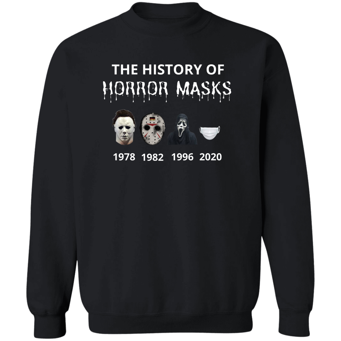 History of Horror Masks Crewneck