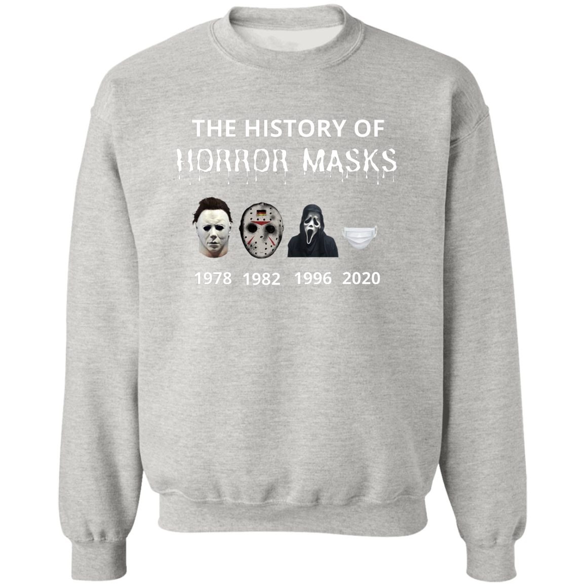 History of Horror Masks Crewneck