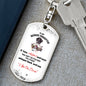 Inspirational Keepsake for Daughter | Swivel Dog Tag Keychain