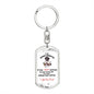 Inspirational Keepsake for Daughter | Swivel Dog Tag Keychain