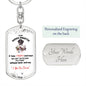 Inspirational Keepsake for Daughter | Swivel Dog Tag Keychain