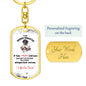 Inspirational Keepsake for Daughter | Swivel Dog Tag Keychain