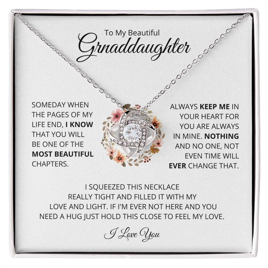 Beautiful Granddaughter | Love Knot Necklace