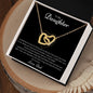 To My Daughter - Interlocking Hearts Necklace - Keepsake Gift